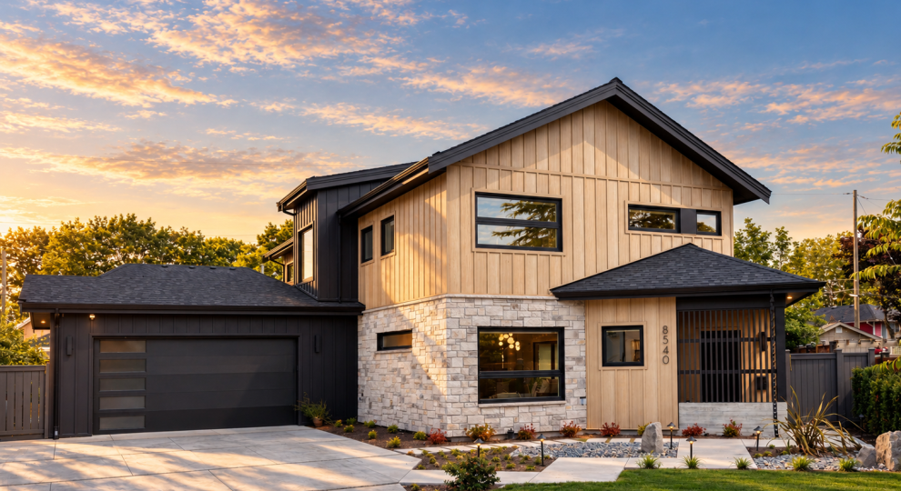 a custom home built by Roadhouse Projects and Longpre Architecture